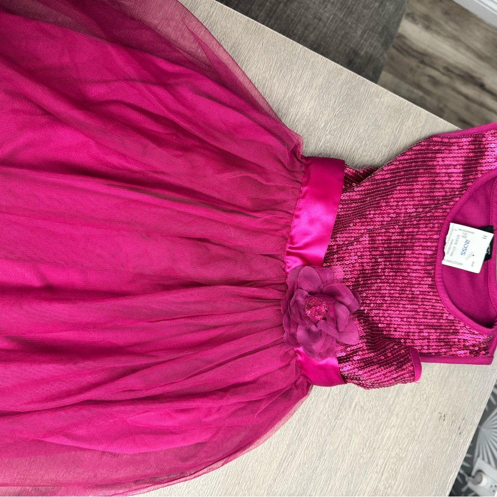 Burgundy Sleeveless Kids Dress